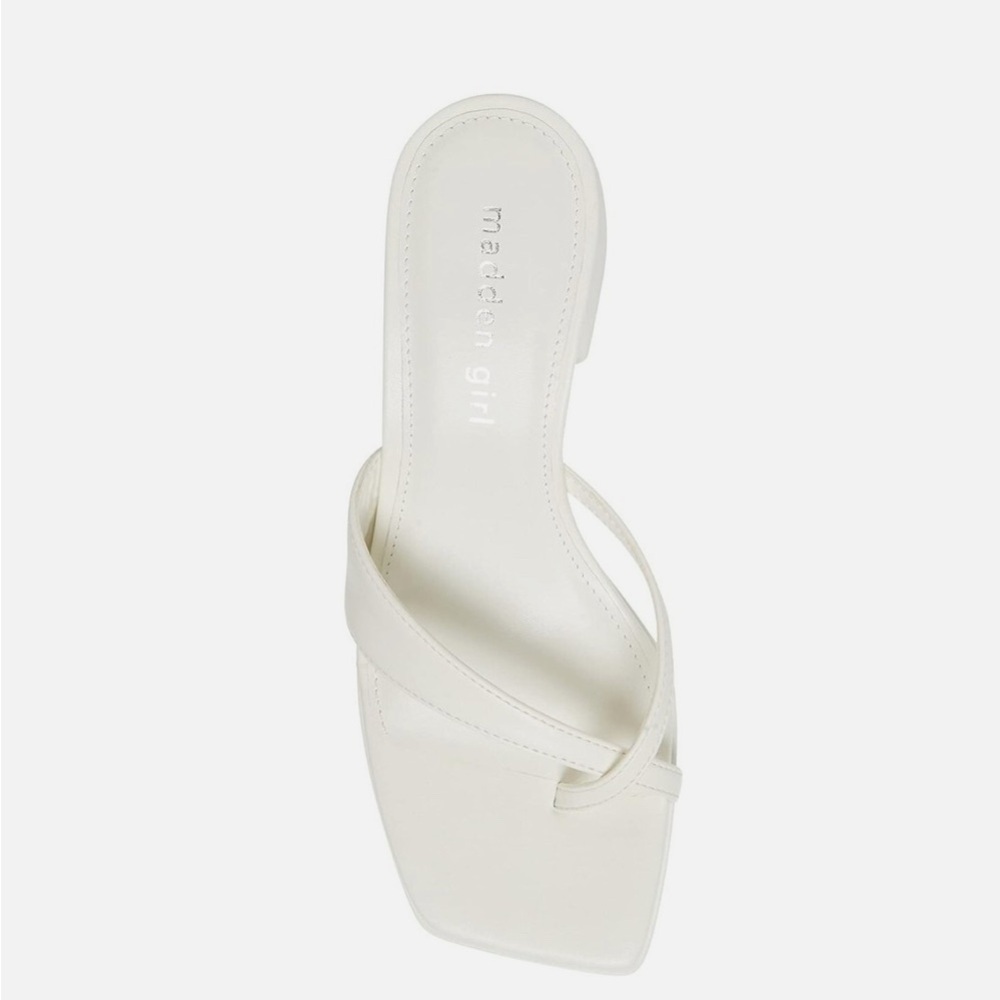 Madden Girl “Cherrie” Women's White Heeled Sandals. Size 6 View 3